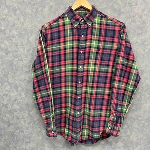 Ralph Lauren Classic Fit Plaid Flannel Button Down Shirt Medium